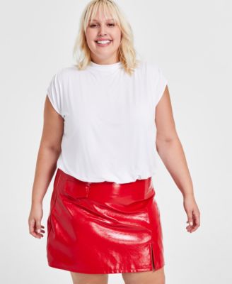 Bar III - Trendy Plus Size Short-Sleeve Blouson Tee
