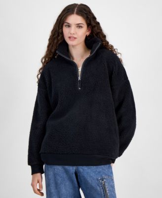 Hippie Rose - Juniors' Sherpa Half-Zip Pullover