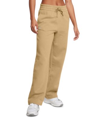 Under Armour - Women's Rival Textured-Fleece Straight-Leg Pants