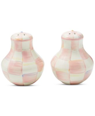 Mackenzie-Childs - Rosy Check Salt Pepper Shakers