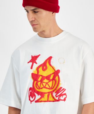 Mode of One - Men's Flame Relaxed-Fit Graphic T-Shirt