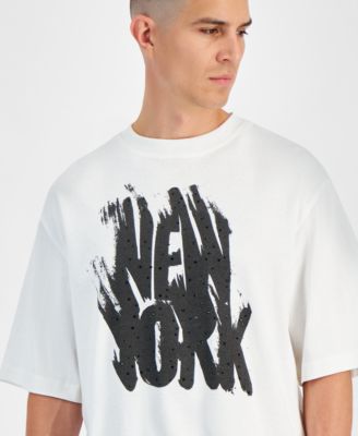 Mode of One - Men's New York Relaxed-Fit Studded Graphic T-Shirt