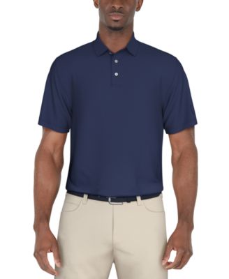 PGA TOUR - Men's Short Sleeve Herringbone Performance Polo Shirt