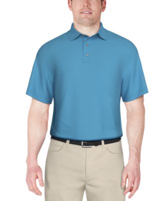 PGA TOUR - Men's Short Sleeve Mini Check Polo Shirt