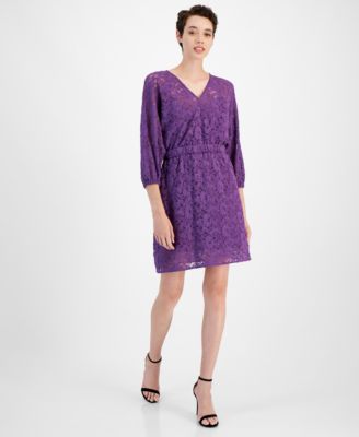 BOSS Orange - Women's Desdemona V-Neck 3/4-Sleeve Lace Dress
