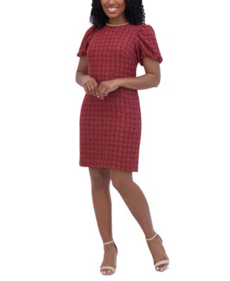 Jessica Howard - Women's Embellished Boucle Shift Dress