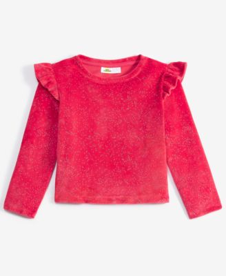Epic Threads - Toddler Girls Glitter Stretch Velour Top
