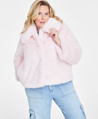 On 34th - Trendy Plus Faux-Fur Long-Sleeve Teddy Jacket
