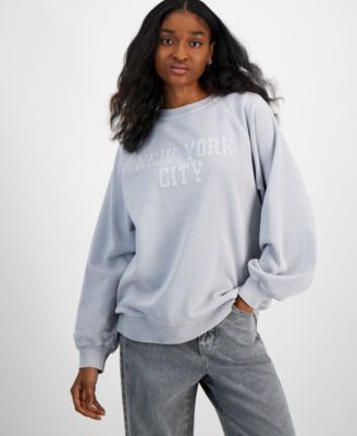 Planet Heart - Women's Embossed Raglan-Sleeve Sweatshirt