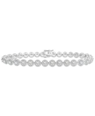 Wrapped in Love - Diamond Halo Tennis Bracelet (3 ct. t.w.) in 14k White Gold