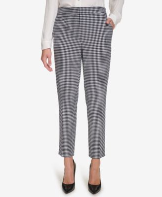 Tommy Hilfiger - Women's Gingham Sloane Mid-Rise Ankle Pants