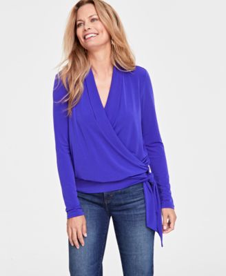 I.N.C. International Concepts - Women's Side-Tie Blouse, Created for Macy's