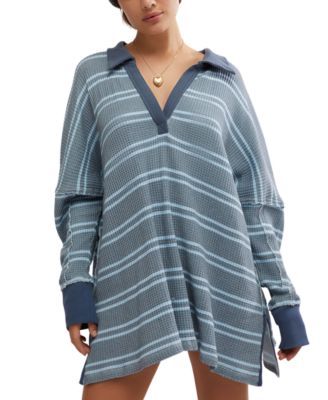 Free People - Women's Striped Travis Polo