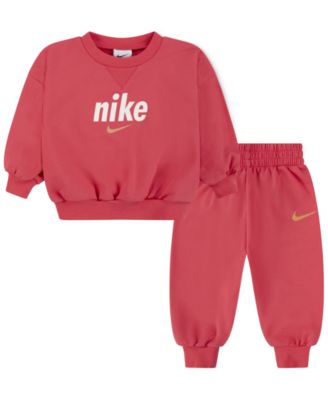 Nike - Baby French Terry Crewneck Top & Pants, 2-Piece Set