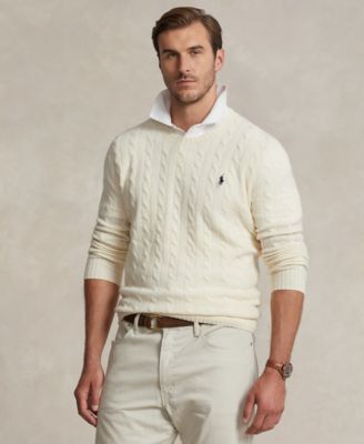 Polo Ralph Lauren - Men's Big & Tall Cable-Knit Wool-Cashmere Sweater