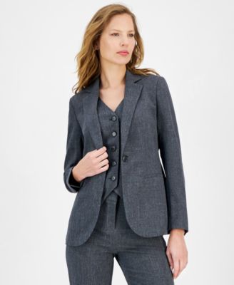 Anne Klein - Women's One-Button Long-Sleeve Jacket