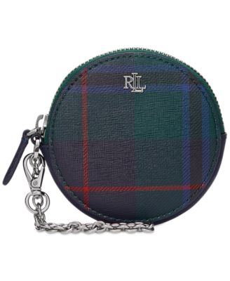 Lauren Ralph Lauren - Crosshatch Leather Small Round Pouch