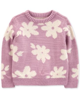 Carter's - Toddler Girls Floral Faux-Mohair Sweatshirt