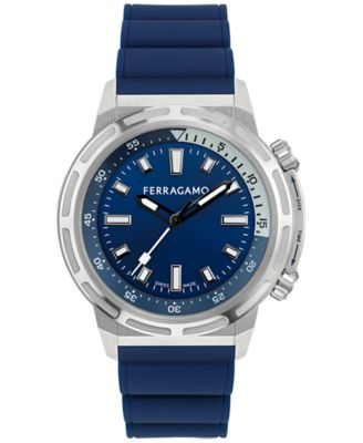 Ferragamo - Men's Swiss Sport Blue Polyurethane Strap Watch 46mm