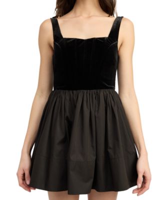 En Saison - Women's Mckenna Mixed-Media Sleeveless Mini Dress