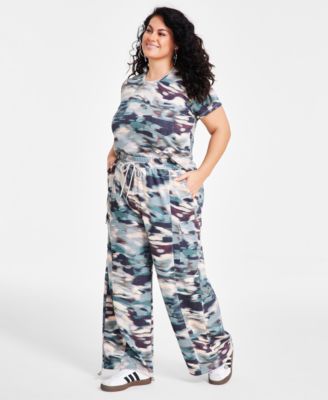 Nina Parker - Trendy Plus Size Scuba Cargo Jogger Pants