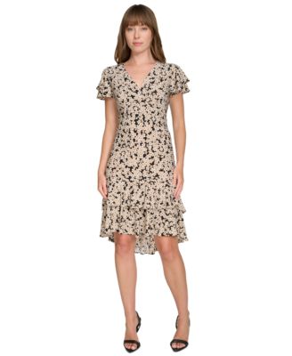Tommy Hilfiger - Women's Floral-Print Ruffled Midi Dress