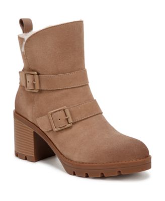 Naturalizer - Verney-Moto Faux Shearling Block Heel Water Resistant Booties