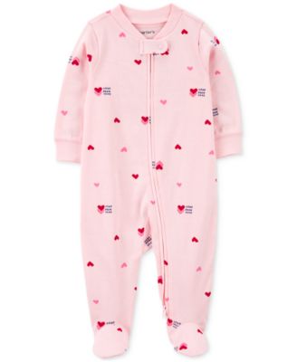 Carter's - Baby Girl Cotton Heart-Print Sleep & Play One-Piece