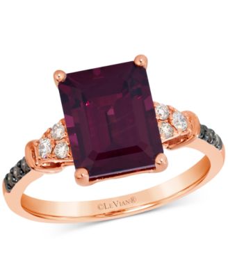 Le Vian - Rhodolite (3-5/8 ct. t.w.) & Diamond (1/6 ct. t.w.) Statement Ring in 14k Rose Gold