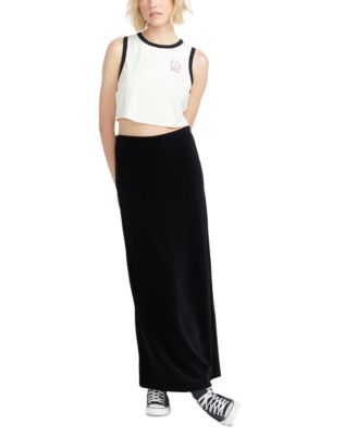 Volcom - Juniors' Fun Fever Round-Neck Cropped Cotton Tank Top