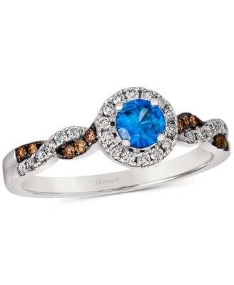 Le Vian - Ceylon Sapphire (1/3 ct. t.w.) & Diamond (1/4 ct. t.w.) Ring in 14k White Gold