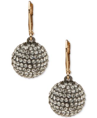 KARL LAGERFELD PARIS - Two-Tone Crystal Pav&eacute; Disco Ball Drop Earrings
