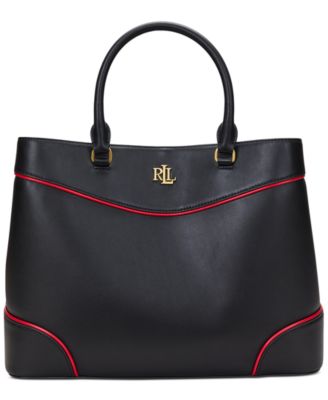 Lauren Ralph Lauren - Two-Tone Leather Large Marcy Satchel