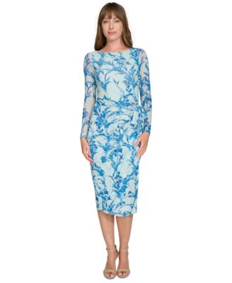 Tommy Hilfiger - Women's Floral-Print Mesh Sheath Dress