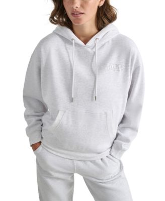 DKNY - Women's Varsity Embroidered-Logo Pocket Hoodie