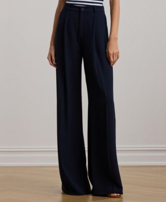 Lauren Ralph Lauren - Women's Double-Faced Georgette Wide-Leg Pants