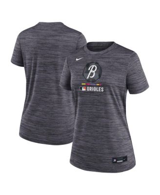 Nike - Women's  Charcoal Baltimore Orioles Authentic Collection City Connect Velocity Performance T-Shirt
