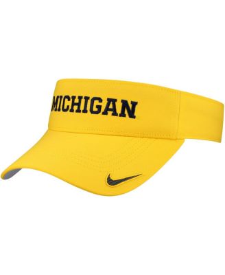Nike - Men's Maize Michigan Wolverines On-Field Ace Performance Adjustable Visor
