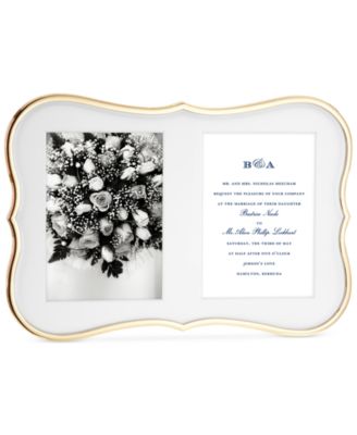 Kate Spade - Crown Point Collection Gold-Plated Double Invitation Frame