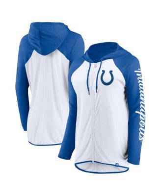 Fanatics - Women's White/Royal Indianapolis Colts Script Full-Zip Hoodie