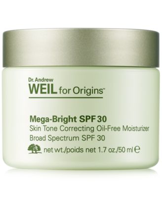 Origins - Dr. Andrew Weil for  Mega-Bright SPF 30 Skin Tone Correcting Oil-Free Moisturizer, 1.7-oz.