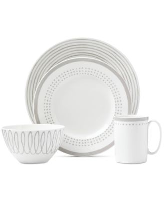 kate spade new york - Charlotte Street East Grey Collection 4-Piece Place Setting