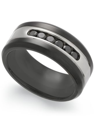 Sutton by Rhona Sutton - Men's Two-Tone Cubic Zirconia Ring