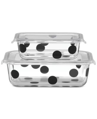 kate spade new york - All In Good Taste Deco Dot 2-Container Storage Set