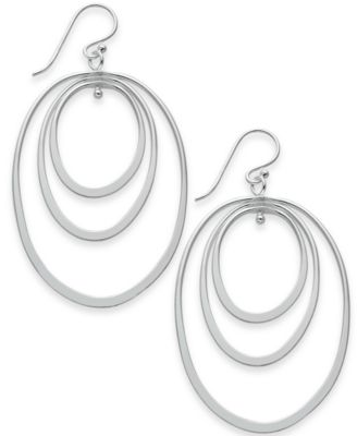 Essentials - Triple Oval Hoop Drop Earrings