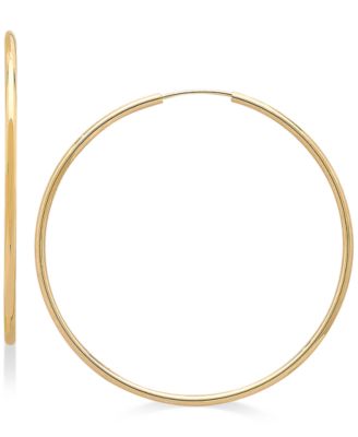 Macy's - Polished Continuous Hoop Earrings in 14k Gold