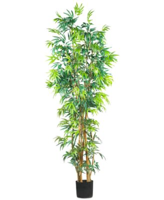 Nearly Natural - 7' Artificial Curved Bamboo Tree