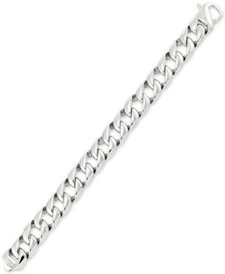 LEGACY for MEN by Simone I. Smith - Large Curb Link Bracelet in Stainless Steel