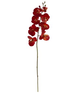 Nearly Natural - 30" Autumn Phalaenopsis Artificial Flower, Set of 6