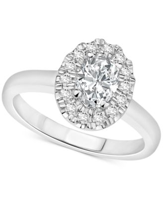 Macy's - Diamond Oval Halo Engagement Ring (1 ct. t.w.) in 14k Gold